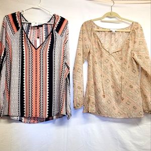 2 tops size 8 medium loft sanctuary